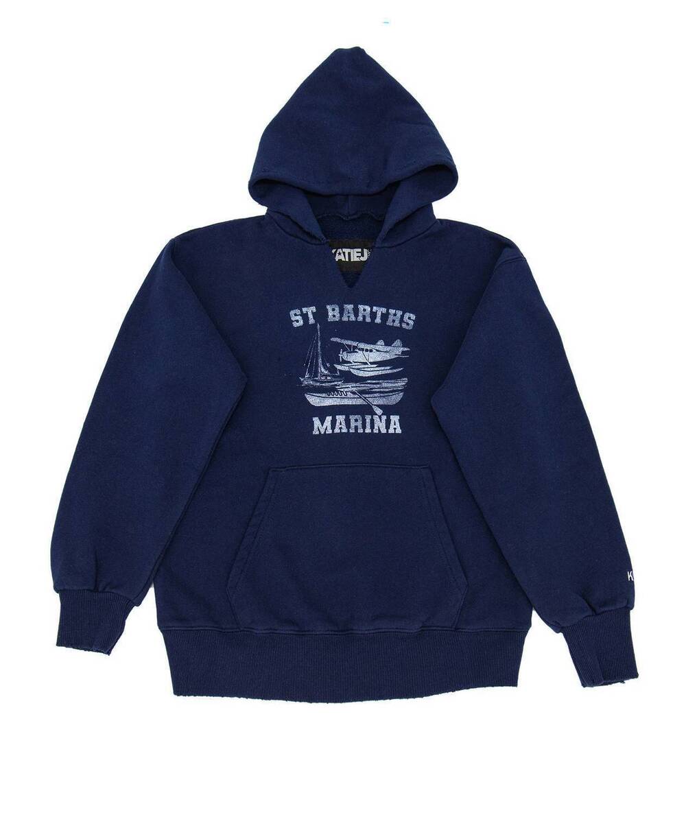 NEW KATIE J NYC girls st. barths marina hoodie in navy